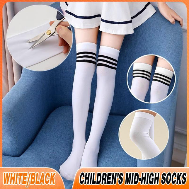 Children's Mid-high Socks Over The Knee Long Tube Football Socks Cotton Socks - Aimall