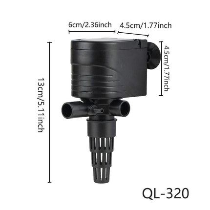 3in1 Mini Aquarium Fish Tank Filter Submersible Water Purifier Oxygen Pump