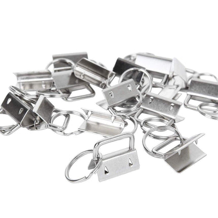 50X 27MM DIY Craft Key Fob Keychain Hardware With Plier Wristlets Tail Clip Gift