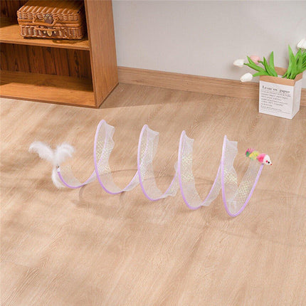 Cat Toy Bundle Tunnel Teaser Stick Feather Mouse Balls Kitten Play Supplies