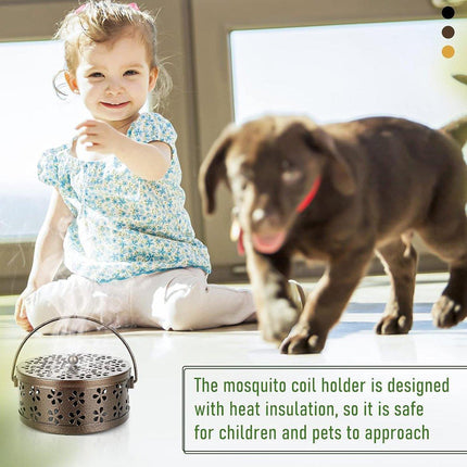 Iron Mosquito Incense Box Fireproof Tray Stand Indoor Household Incense Holder