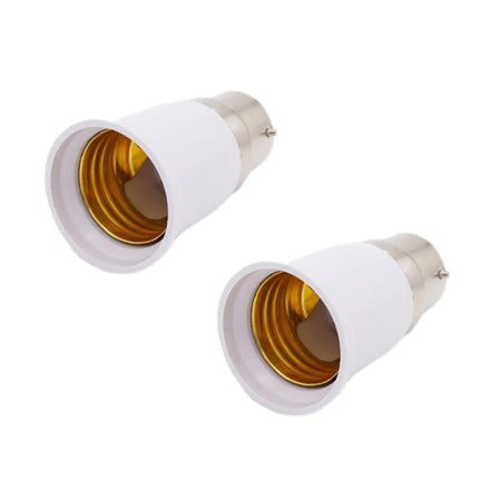 4/10x B22 To E27 Light Socket Adapter Bayonet Lamp Base To Edison E27 Bulb Screw - Aimall