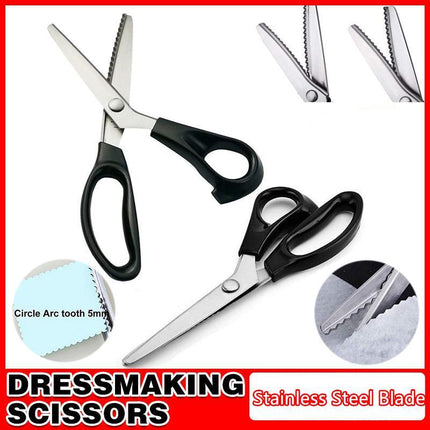 Dressmaking Pinking Shears Crafts Zig Zag Cut Serrated Scissors Serrated Fabric - Aimall
