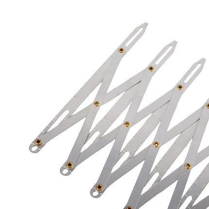 Equidistant Ruler DIY Tools Open Hole Punching Aluminum Seam Gauge for Crafts