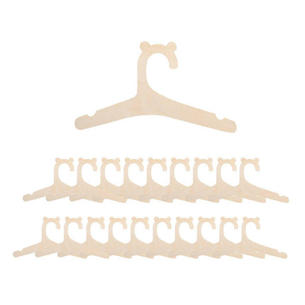 20PCS Small Wooden Clothes Hangers Mini Size Coat Hanger Set for Wardrobe Storage