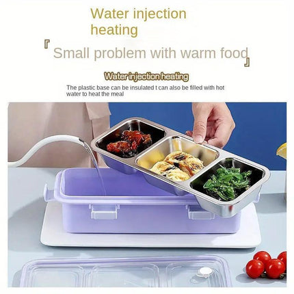 Stainless Steel Lunch Box Compartment Bento Box Food Container for Meal Prep Use