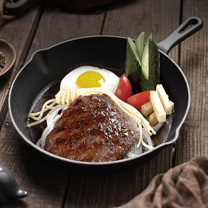 3X Non-stick Frying Pan Cast Iron Steak Skillet Round BBQ Grill Cookware Kitchen