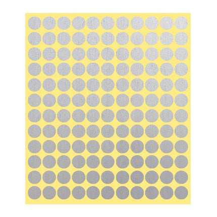 8/13/25/50mm Colour Sticker Dots Adhesive Round Labels Circular Scrapbooking Silver - Aimall