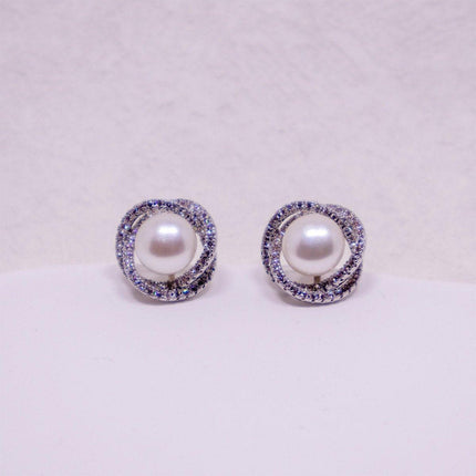 High Grade Elegant Pearl Earrings Fashion Jewelry Round Statement Earrings