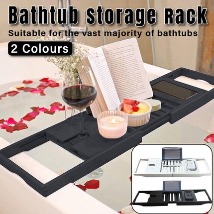 Expandable Anti-Slip Bathtub Storage Rack Adjustable Household Bath Shelf
