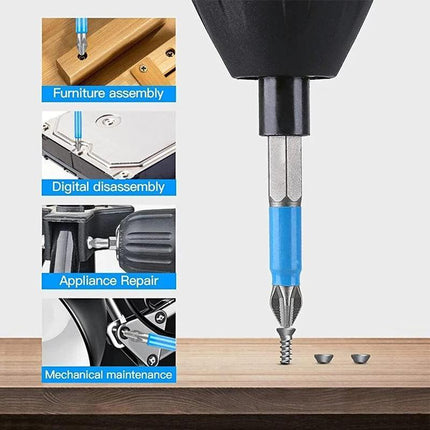 10PCS Anti Slip Electric Hex Shank Magnetic 50mm PH2 Cross Head Screwdriver Bits - Aimall