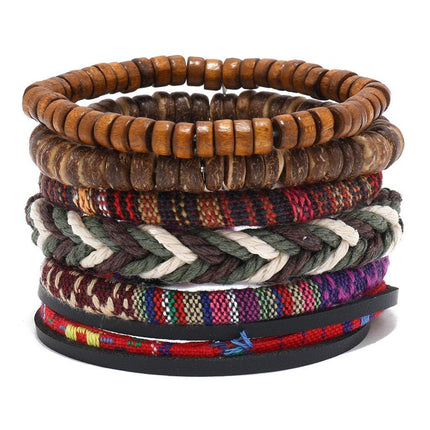 Handmade Bohemian Style Woven Bracelet Ethnic Womens Beaded Bracelet Adjustable