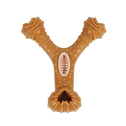 Interactive Dog Food Toy Leaky Bone Shape Chew Grinding Pet Treat Dispensing