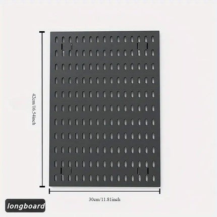Clip-On Vertical Hole Board Desktop Organizer Punch-Free Office Partition Shelf