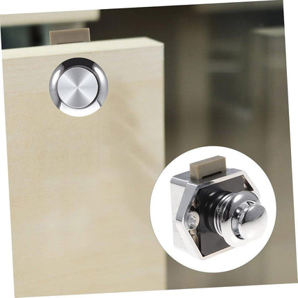 5PCS Cabinet Door Lock Push Button Latch Small Hanger Lock for Camper Caravan