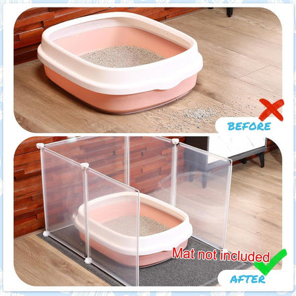 Cat Litter Box Enclosure Splash Proof Baffle Cover Partition for Cats Shield