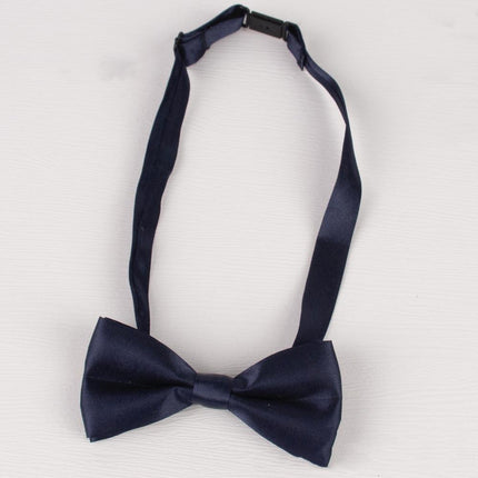 Solid Color Glossy Double-layer Children's Bow Tie Two-color Baby Korean Style Small - Aimall