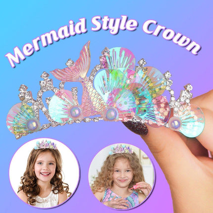 Mermaid Plug Comb Headband Princess Crown Hair Accessories for Girls and Women