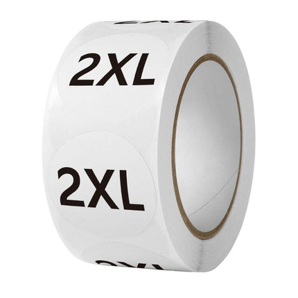 7 Rolls Clothing Size Label Sticker 1Inch Round Size Sticker Labels Self Adhesive