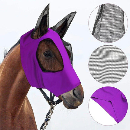 Mosquito Fly Mask For Horses UV Protection Breathable Horse Face Covering