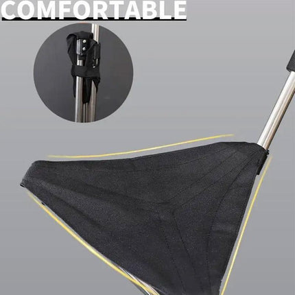 Stainless Steel Walking Stick with Seat Folding Cane Chair for Travel and Outdoor Use