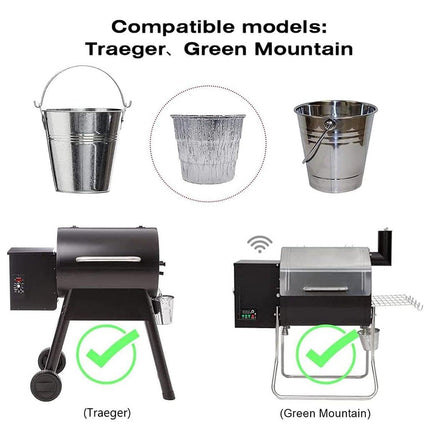 20pcs Tin Foil BBQ Bucket Liners Disposable Outdoor Grill Liner for Cookin