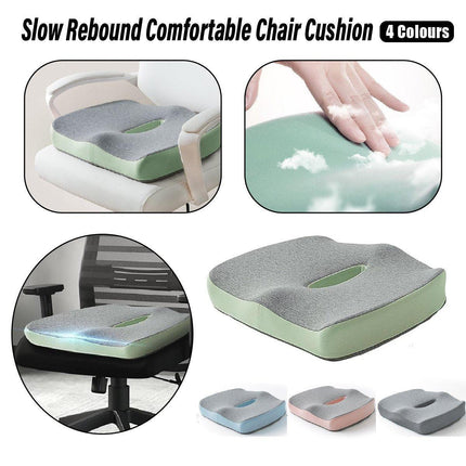 Memory Foam Seat Cushion for Office and Travel Support with Ergonomic Design