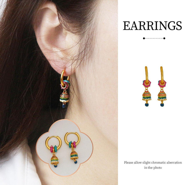Elegant Chinese Fashion High-end Simple Earrings Modern Trendy Jewelry for Women