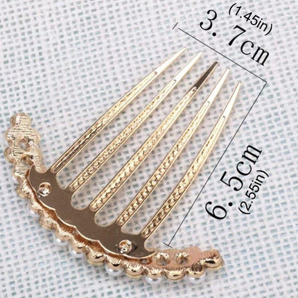 Elegant Rhinestone Hair Comb Girl Hair Accessories Disc Alloy Headwear