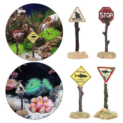 Fish Tank Aquarium Decorations Cartoon Resin Ornaments Hiding House Coral Mark