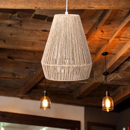 Braided Paper Rope Lampshade Chandelier Hanging Decoration for Lighting Decor