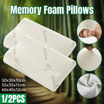 1/2PCS Memory Foam Neck Pillow Wavy Contour Slow Rebound Pillow