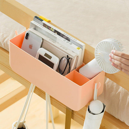 Large Capacity Bedside Hanging Storage Basket Dormitory Organizer with Hook