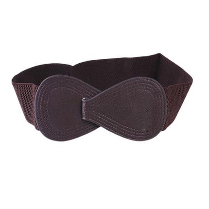 Fashion Belt Red Elastic Waist Cover Wide Belt Women Black Elastic Bow Decoration