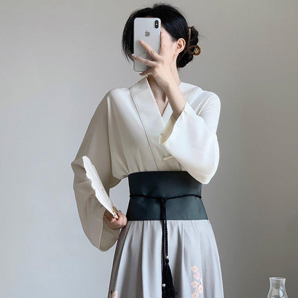 Stylish Chinese Style Hanfu Skirt Suit Traditional Womens Outfit for Daily Wear