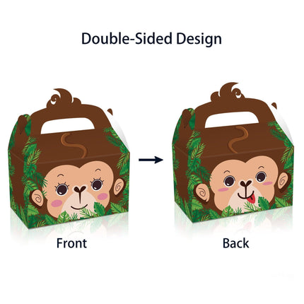 24X Jungle Safari Animal Gift Boxes Bag Favour Present Wrapping Candy Cookie Box