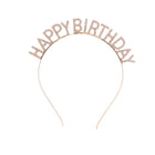 New Happy Birthday Headband Girl Letter Rhinestone Crown Hair Band Birthday Hat - Aimall