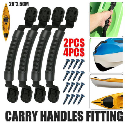 2/4PCS Kayak Canoe Boat Side Mount Carry Handle Webbing Hand Fitting Handlebars - Aimall