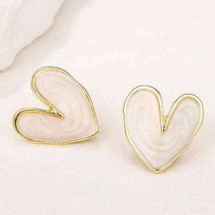 Golden Pearl Stud Earrings For Women Wedding Jewelry Perfect Gift High Style - Aimall