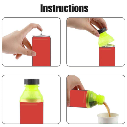 12pcs Leakproof and Spillproof Plastic Screw Caps Durable Bottle Sealing Lids