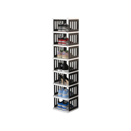 7/8 Tier Shoe Rack Multi Layer Foldable Plastic Home Doorway Storage Organizer