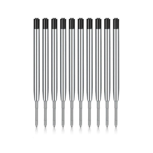 10X Black Ballpoint Pen Refill/Refills Medium Point Compatible For Parker Pen Au - Aimall