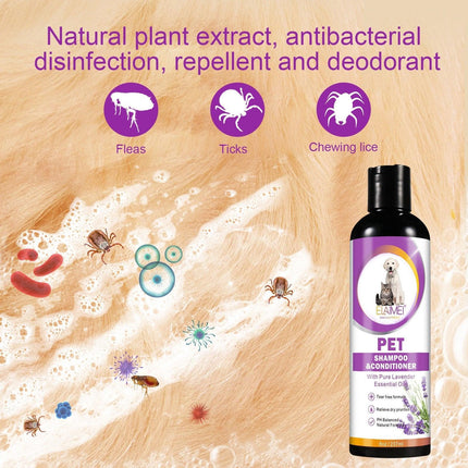 2in1 Pet Shampoo Conditioner for Dog Cat Tearless Grooming Soothing Clean Shower - Aimall