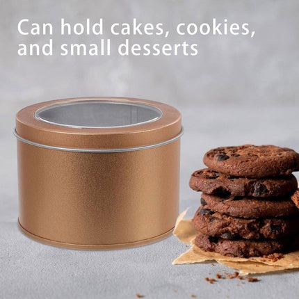 10pcs Open Window Cake Tin Box Bakery Biscuit Packaging Storage Tin Box Set