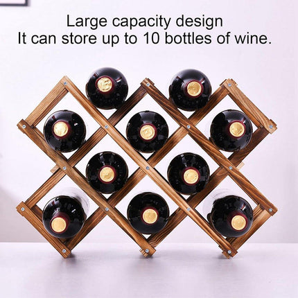 Wooden Wine Rack Storage Shelf Wine Display Stand Bottle Holder for Kitchen Bar