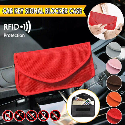 Car Key Signal Blocker Case For Faraday Cage Fob Pouch Keyless RFID Blocking Bag - Aimall