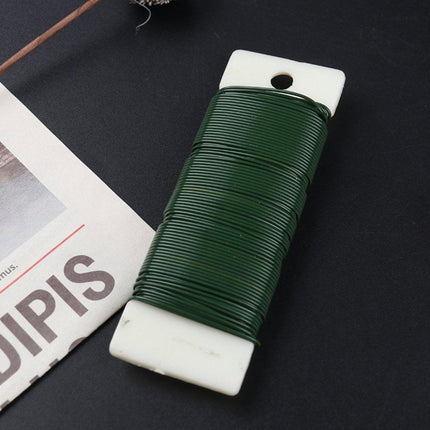 20Rolls Green Galvanized Binding Wire Soft Crafting Wire Christmas Decoration