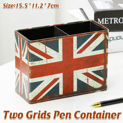 Two Compartment Desktop Organiser Storage Box Office Desk Organizer Supplies