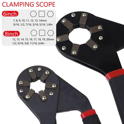 6/8 inch Universal Adjustable Wrench Hand Tool Multi-function Hex Socket Spanner