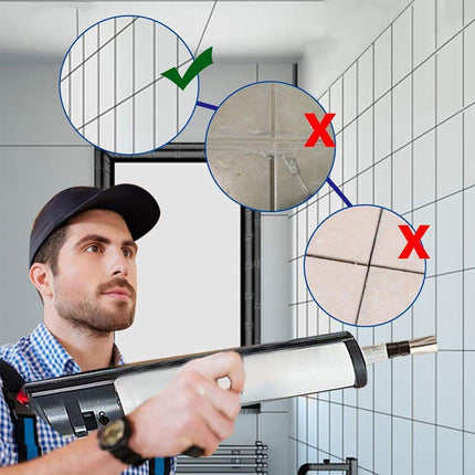 28PCS Sealant Caulking Tool Kit Nozzle Applicator Set for Kitchen Bathroom DIY